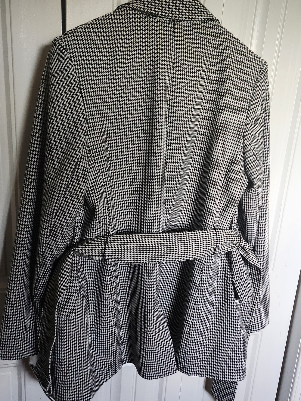Express Women's Black & White Houndstooth Blazer Jacket Size Small - Picture 10 of 13